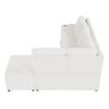Sectional Sofa Pull Out Sofa Bed L - Shaped Sofa With Movable Ottoman And Stool, Large Storage Space, A Cup Holder, And 2 USB Ports For Living Room - Creamy White - Image 20