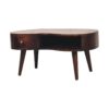 Wooden Wave Coffee Table - Walnut - Image 8