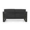 Loveseat With Slat Paneling And Aluminum Frame - Black - Image 8