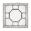 Antique Style Decorative Square Wall Mirror With Mirrored Frame, Wall Decor For Living Room Entryway, Console Lean Against Wall - Silver - Image 2