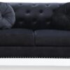 Loveseat Sleek Contemporary - Black - Image 2