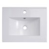 Modern Small Bathroom Vanity Cabinet With Ceramic Basin, Ample Storage, 1 Soft-Close Door - White - Image 19