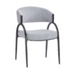 Modern Upholstered Dining Chairs With Metal Legs - Gray - Image 7