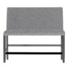 Glimm - Upholstered Bench With Back - Gray - Image 2