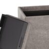 Rockwood - Cube Storage Ottoman With Tray - Distressed Gray Taupe - Image 6