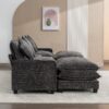 Modern Chenille Upholstered Sectional Sofa With Ottomans, USB Ports, Cup Holders, And Storage - Gray - Image 13