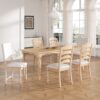 Topmax - 7 Piece Vintage Traditional Extendable Dining Table Set With Removable Leaf, 4 Serrated Back Chairs And 2 Upholstered Back Dining Chairs For 6 - Natural - Image 13