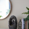 Decorative Tabletop Water Fountain With Sitting Buddha And LED Light, For Indoor Outdoor - Gray - Image 8