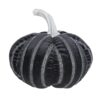Stripe Pumpkin Decor, For Holiday Halloween Decoration - Black / White - Image 2