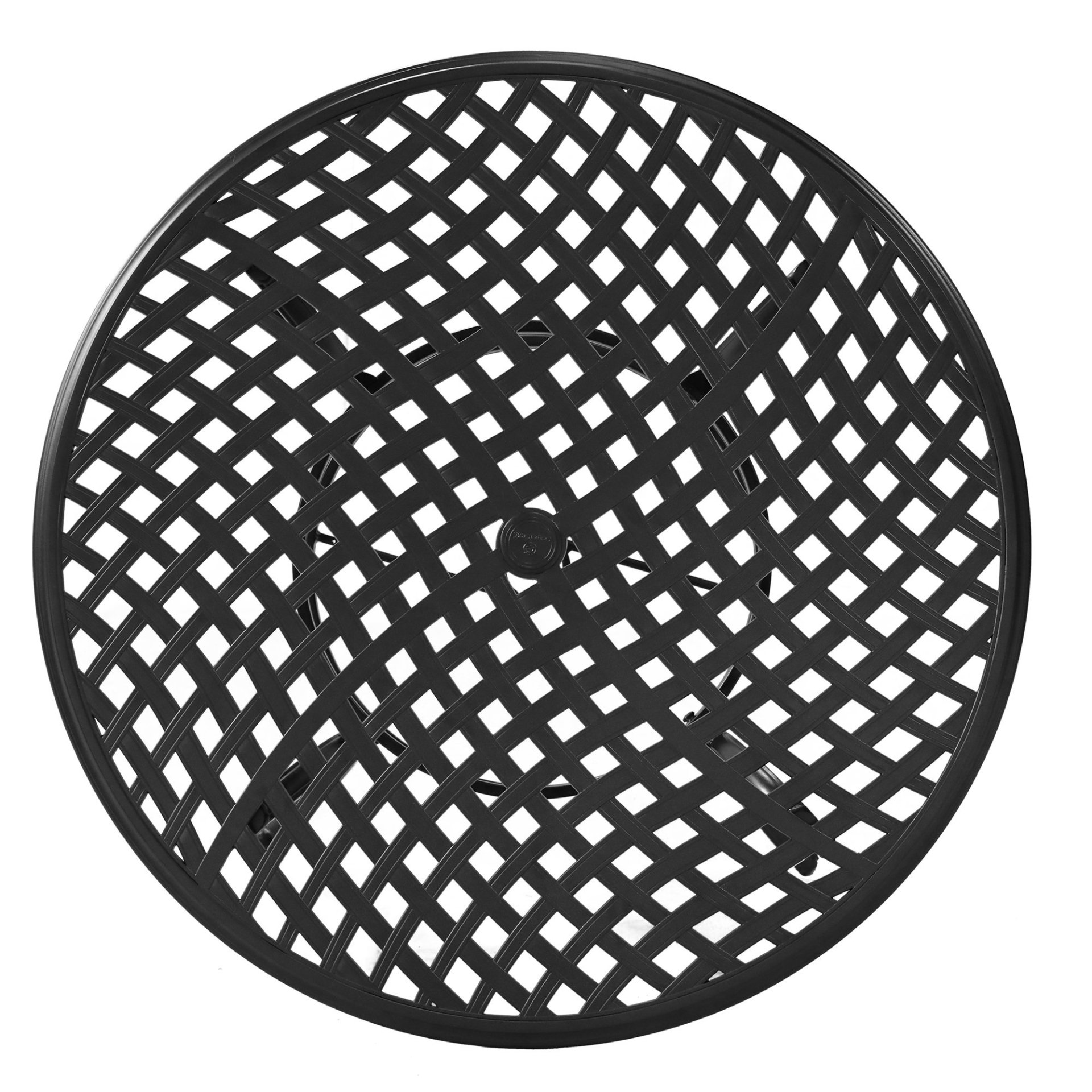 Round 4 Person 49" Long Aluminum Dining Set With Cushions With Swivel Chairs - Navy Blue - Image 5