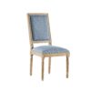 French Country Dining Chairs (Set of 2) Elegant Cane Backrest & Upholstered Seats With Fluted Legs And Weathered - Slate Blue - Image 10