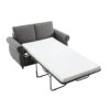 Pull Out Sofa Bed Loveseat Sleeper With Twin Size Memory Mattress With Two USB Ports For Living Room Spaces - Gray - Image 12