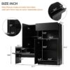 Elegant 2 In 1 Shoe Cabinets With Soft Cushion Versatile Shoe Rack Organizer With Adjustable Shelves For Hallway, Living Room - Black - Image 4