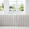 Contemporary Vertical Channel Tufted Velvet Sectional Sofa For Living Room With 4 Pillows - Beige - Image 4