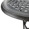 Traditional Style Cast Aluminum Bar Table With Lattice Design And Umbrella Holder - Bronze - Image 8