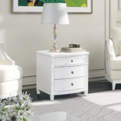 Dauphin - 3 Drawer Accent End Table - Gray Cashmere