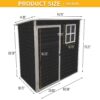 Outdoor Storage Shed Kit Perfect To Store Patio Furniture - Black - Image 3