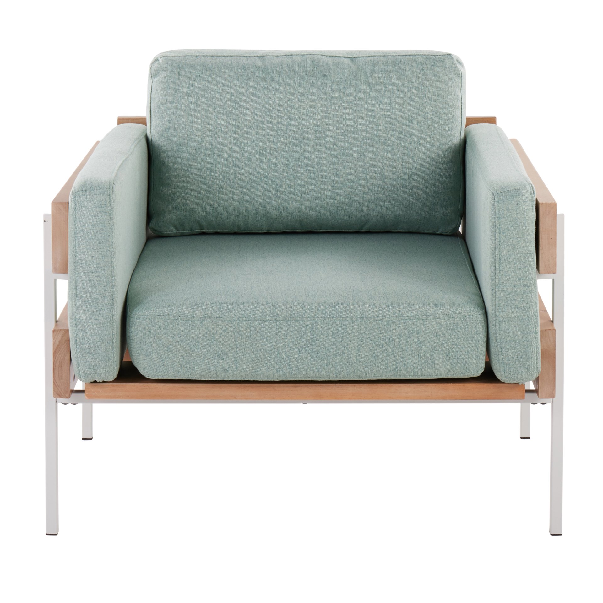 Kari - Farmhouse Chair - White / Natural / Light Green - Image 5