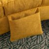 Ergonomic Linen Massage Chaise Lounge With Remote Control - Color, 5 Modes For Office, Living Room, Bedroom - Mustard - Image 13