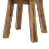 Round Side Table, Solid Wood - Natural Wood / Brown - Image 7