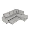 Sectional Sofa Pull Out Sofa Bed L - Shaped Sofa With Movable Ottoman And Stool, Large Storage Space, A Cup Holder, And 2 USB Ports For Living Room - Light Gray - Image 17