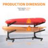 Heavy Duty Freestanding Kayak Storage Rack With Adjustable Stand And Lockable Wheels, Metal - White - Image 3