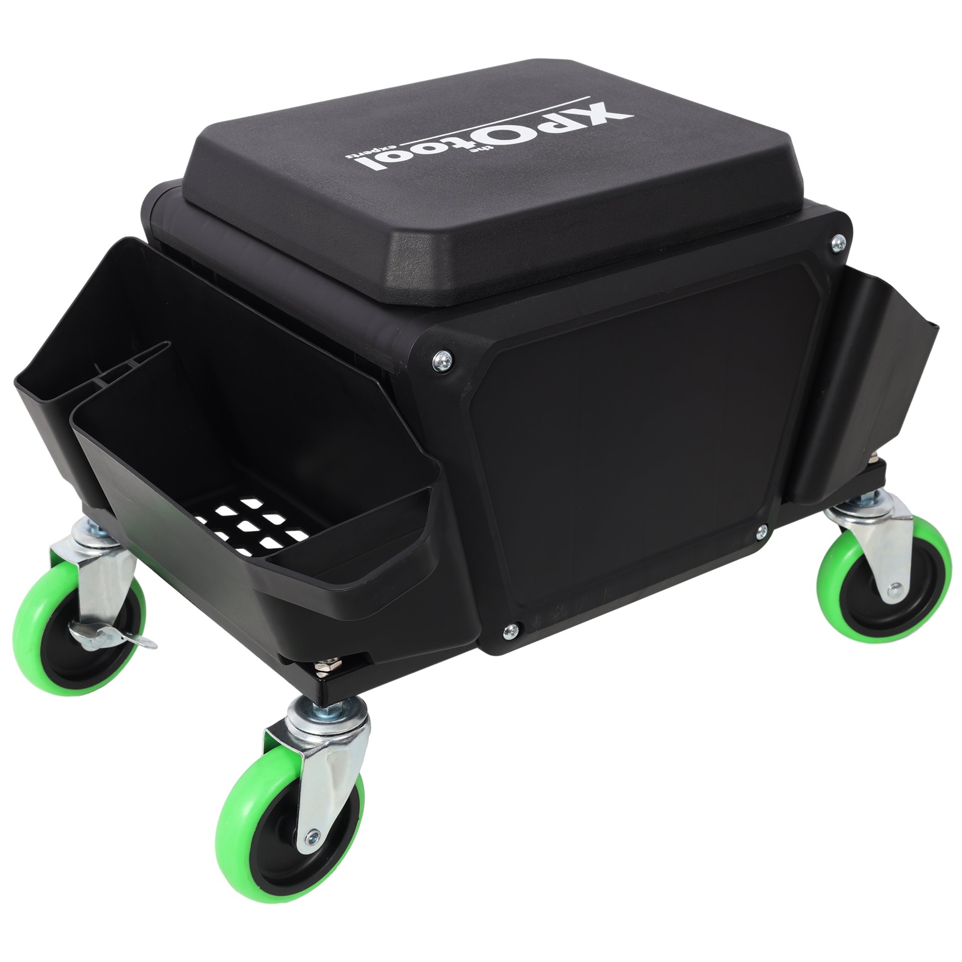 Heavy Duty Mechanic Stool With Wheels And Soft Rubber Cushion And 330Lbs Capacity - Green - Image 5