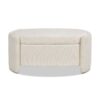 Fuji - Oval Storage Bench, Upholstered - Ivory White - Image 14