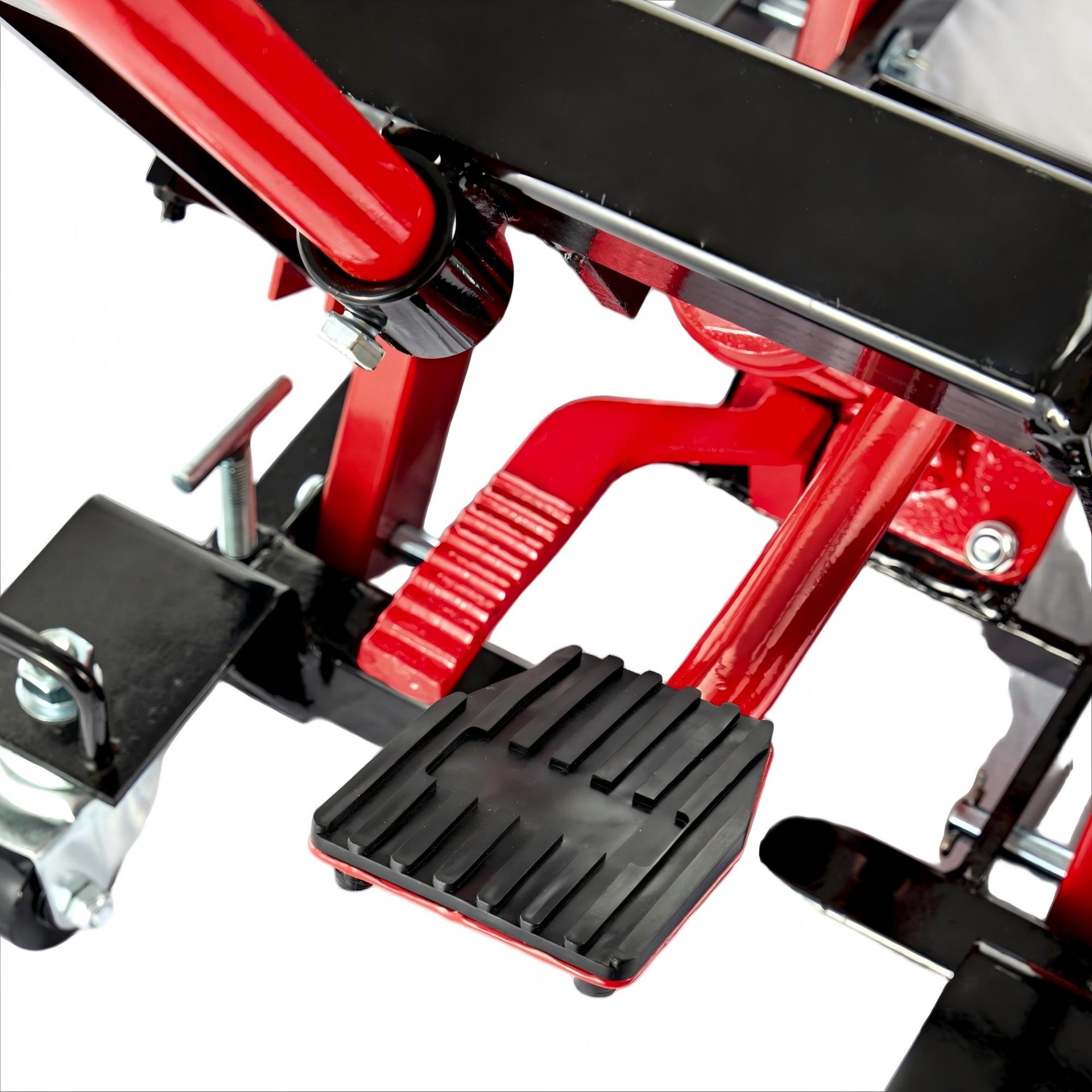 Heavy Duty 1500Lbs Hydraulic Motorcycle Lift Jack With Wheels And Handle - Red / Black - Image 11