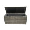 Outdoor Storage Box, 113 Gallon Wicker Patio Deck Boxes With Lid, Outdoor Cushion Storage For Kids Toys, Pillows, Towel, Wicker - Gray - Image 4