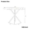 Mid Century Modern Square Dining Table Set With Faux Marble Tabletop And Iron Legs For 4, Space Saving Design - Brown / Blue - Image 3