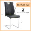 Light Luxury Bow Shaped Chairs With Electroplated Metal Legs, Sun And Stain Resistant, Dining Room And Living Room Set - Black - Image 3
