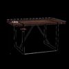 Modern Rustic Dining Table In Walnut With Metal Legs For 4 - 6 Person - Walnut - Image 3