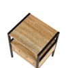 Rattan End Table With Drawer, Modern Nightstand, Metal Legs, Side Table For Living Room, Bedroom - Natural - Image 10
