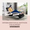 Velvet Chaise Lounge Indoor, Button Tufted Upholstered Chair With Pillow - Black - Image 7