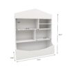 Children's Multi-Functional 7 Shelf Bookcase, Storage Display, Rack, Organizer - White - Image 8