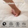 Giant Bean Bag Couch, Ultra Soft Fluffy Loveseat For Living Room Reading Chair With Pillows - White - Image 5