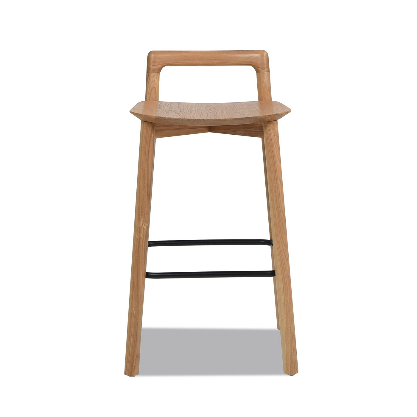 Sven - Modern Minimalist Low Back Counter Stool - Natural Blonde Ash - Image 3