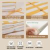 2 Piece Outdoor Chaise Lounge Cushion Set, Replacement Cushions For Patio Furniture - Yellow / White - Image 14