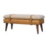 Boucle Leather Bench - Tan - Image 3