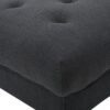 Madrid - Tufted Ottoman With Button Tufting And Turned Feet - Dark Gray - Image 8