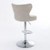 Swivel Barstools Adjusatble Seat Height From 25-33", Modern Upholstered Chrome Base Bar Stools With Backs Comfortable Tufted For Home Pub And Kitchen Island - Beige - Image 5