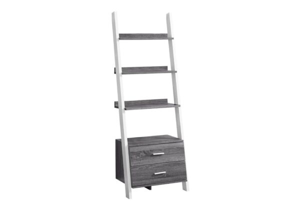 Bookshelf, Bookcase, Etagere, Ladder, 4 Tier, For Office, Contemporary & Modern - Gray