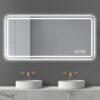LED Bathroom Vanity Mirror, Anti Fog, Dimmable, Shatter Proof Tempered Glass - Silver - Image 7