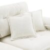 L Shaped Convertible Sectional Sofa 4 Seat Tufted Couch Set With Two Tone Adjust Legs Cloud Movable Ottoman - White - Image 12