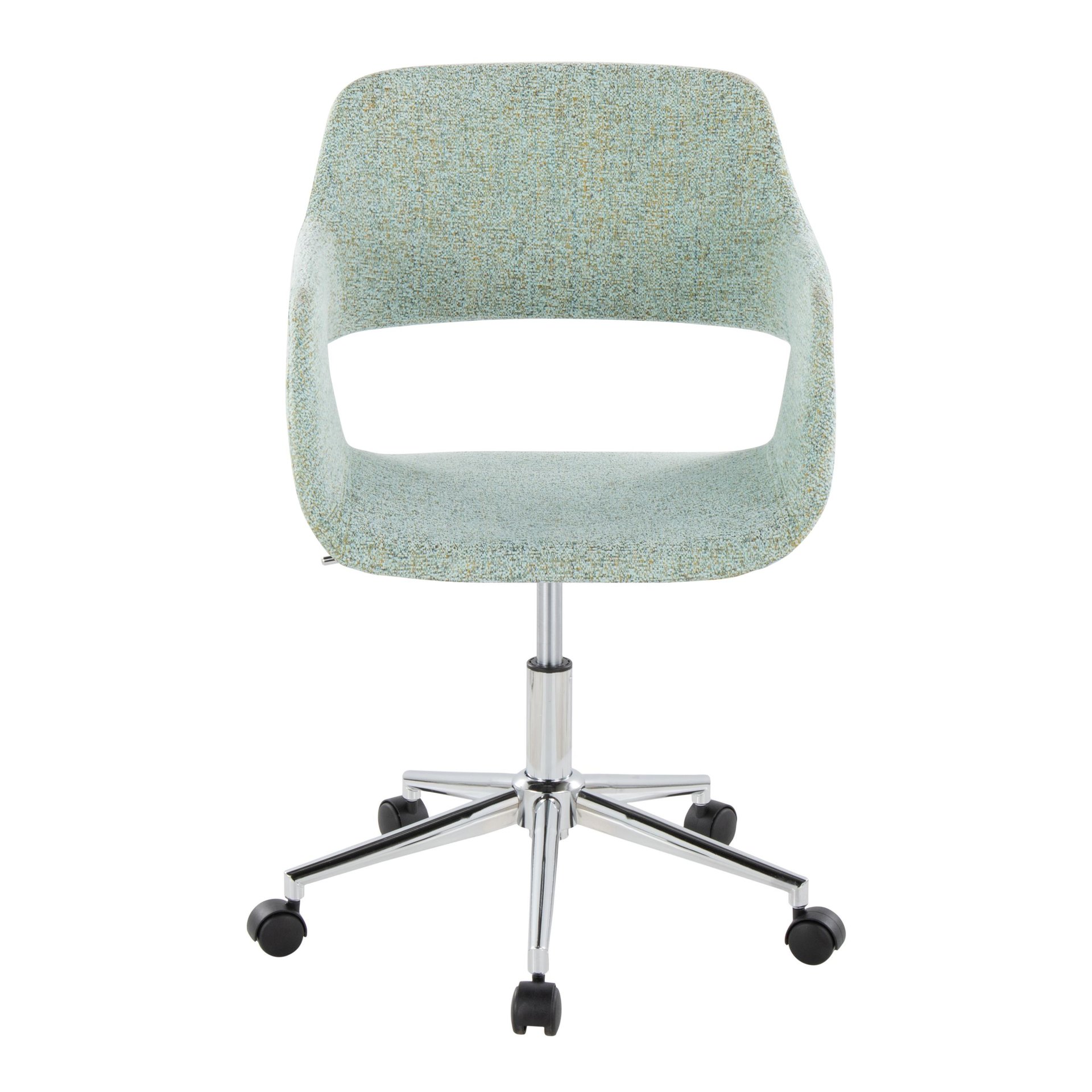 Margarite - Contemporary Task Chair - Chrome / Light Green - Image 5