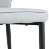 Modern Dining Chairs (Set of 4) With Stylish Patterned Backrest And Black Metal Legs - Light Gray - Image 11