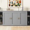 Full Size Murphy Bed With Shelves, Cabinets And USB Ports - Gray - Image 15