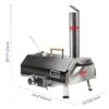 Portable Hard Wood Pellet Pizza Oven, Outdoor Cooking Pizza Maker, Countertop Pizza Oven - Black - Image 2
