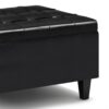 Harrison - Small Coffee Table Storage Ottoman - Midnight Black - Image 4
